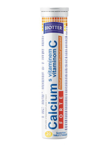 Biotter Calcium s vit. C FORTE pomeranč