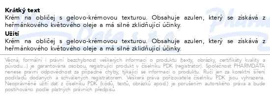 Příbalový leták - Dr.Althea 147 intenzivně zklidňuj.pleť.krém 50ml