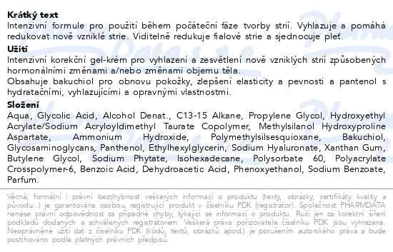 Příbalový leták - ELANCYL Stretch Marks Intens.Correct.Gelcream 75ml