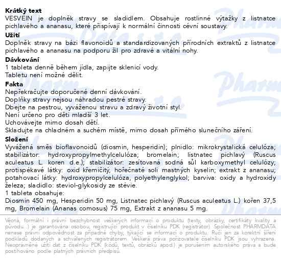 Příbalový leták - VESVEIN 30 tablet