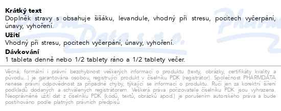 Příbalový leták - HARMONIQ harmonie mysli+nervů+trávení 30 tablet
