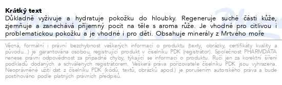 Příbalový leták - KESEM Luxusní tělové máslo růže 350 ml