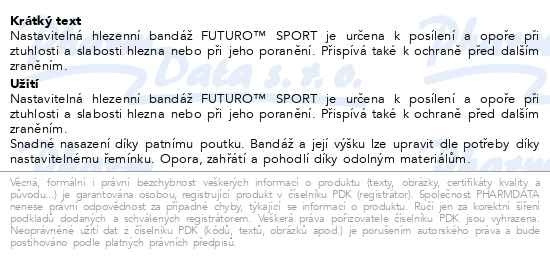 Příbalový leták - 3M FUTURO Bandáž hlezenního kloubu nastavitelná SPORT