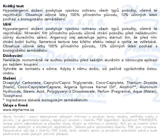 Příbalový leták - BIOREGENA Sprej na opalování SPF30 BIO 90ml