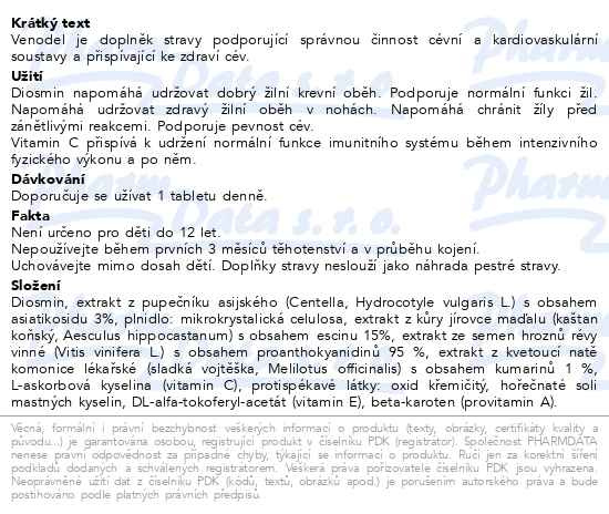 Příbalový leták - VENODEL tbl.30