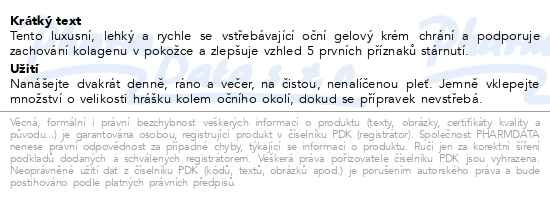 Příbalový leták - Neutrogena Collagen Bank oční gelový krém 15ml