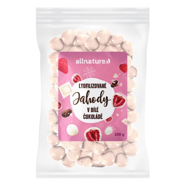 allnature-mrazem-susene-jahody-v-bile-cokolade-100-g