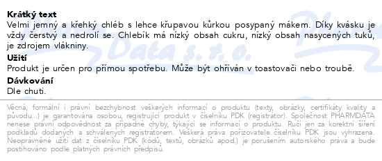 Příbalový leták - Allnature Bezlepkový chlebík kmínový 350g