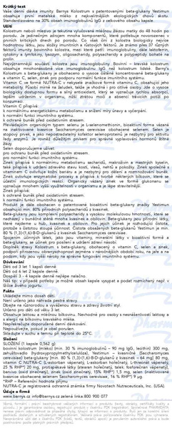 Příbalový leták - Barnys Kolostrum s beta-glukany limit.ed.cps.30+10