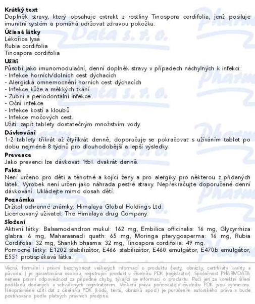 Příbalový leták - Himalaya Septilin 100 tablet