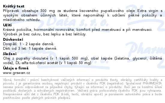 Příbalový leták - GS Pupalka XXL 90+20 kapslí