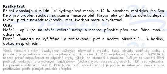 Příbalový leták - Biodance zklidňující pleťová maska 4x34g