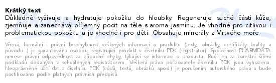 Příbalový leták - KESEM Luxusní tělové máslo jasmín 350 ml