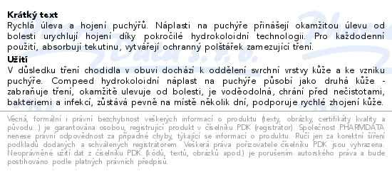 Příbalový leták - Compeed Náplasti na puchýře střední 5ks