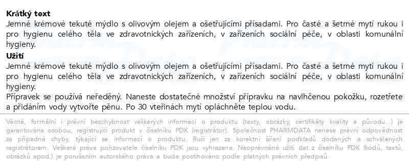 Příbalový leták - Prosavon krémové tekuté mýdlo 1l