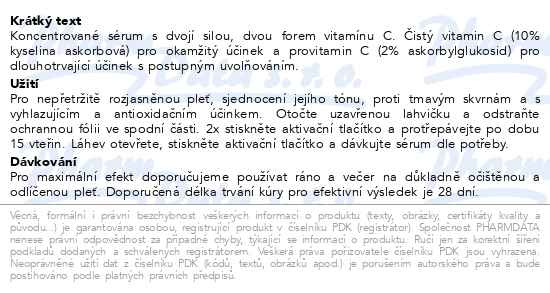 Příbalový leták - ESTHEDERM Intensive vitamine C2 serum 10ml