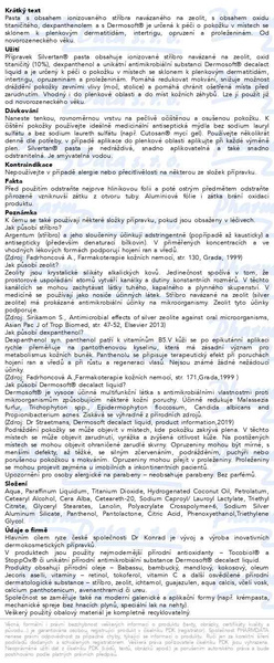 Příbalový leták - Silvertan pasta DrKonrad 125ml