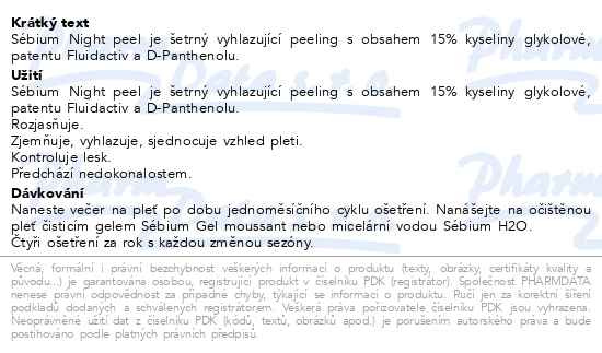 Příbalový leták - BIODERMA Sébium Night peel 40ml