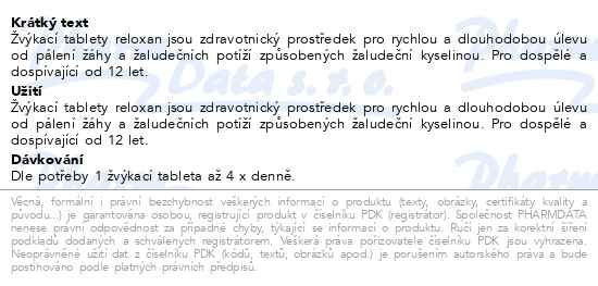Příbalový leták - Reloxan Mint žvýkací tbl.16