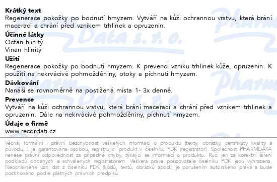 Příbalový leták - Herbacos Octanový krém 100g