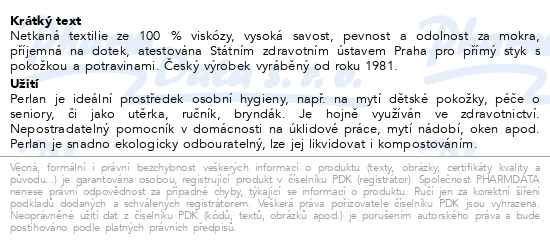 Příbalový leták - Perlan (Pervin) 45g 0.95x100m 1 role