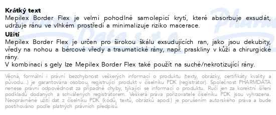 Příbalový leták - Krytí Mepilex Border Flex 10x10cm 5ks