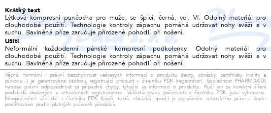 Příbalový leták - JOBST forMen Explore II.KT punč.lýtk.+šp.v.VI čer.