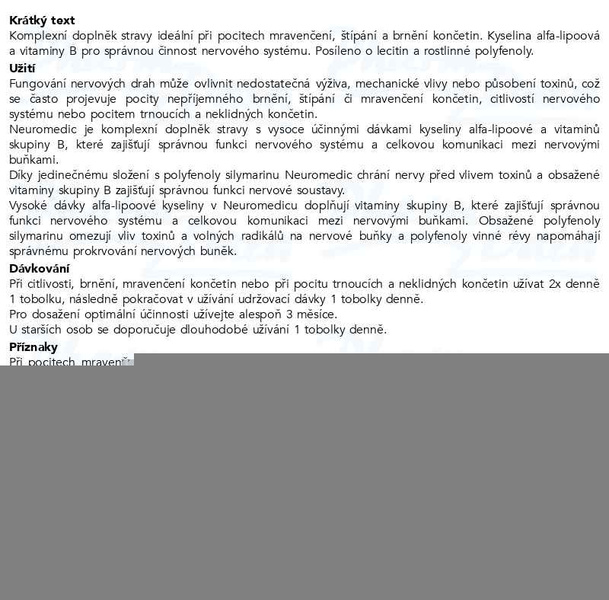 Příbalový leták - Neuromedic 60 tobolek