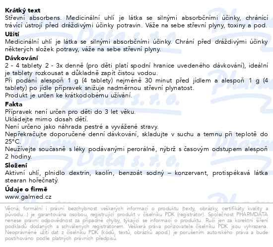 Příbalový leták - Carbo medicinalis Opti tbl.20x300mg Galmed