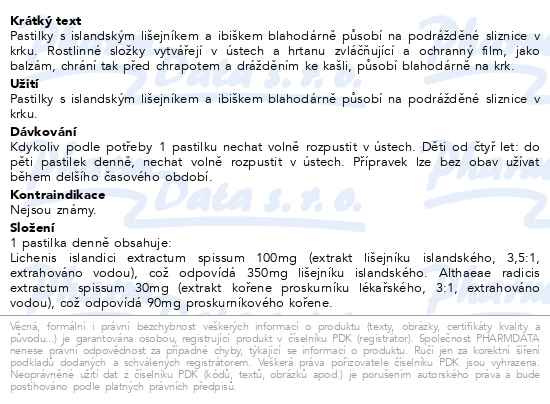 Příbalový leták - LUUF Pastilky Islandský Lišejník a Ibišek pas.20