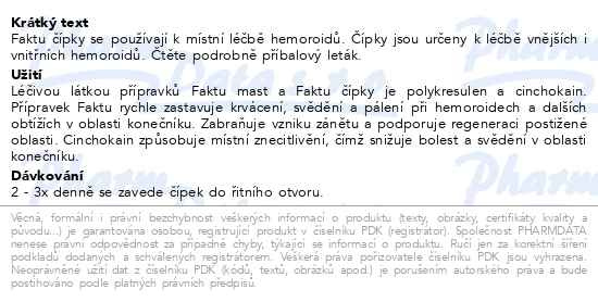 Příbalový leták - Faktu 100mg/2.5mg sup.20