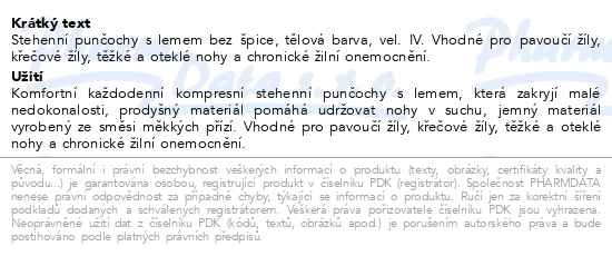 Příbalový leták - JOBST Opaque II.KT punč.steh.bez šp.+lem v.IV těl.