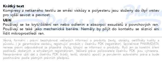 Příbalový leták - KOMPRES NT nesterilní 4vrstvy 5x5cm 100ks