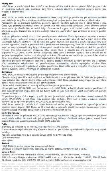 Příbalový leták - Hylo Dual 10ml