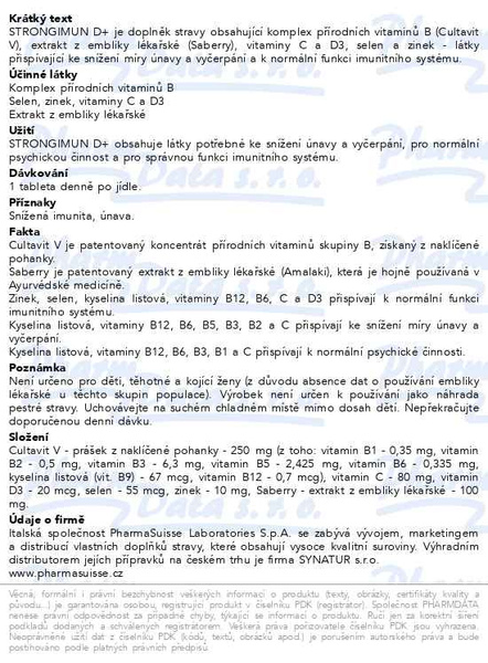 Příbalový leták - STRONGIMUN D+ PharmaSuisse tbl.30