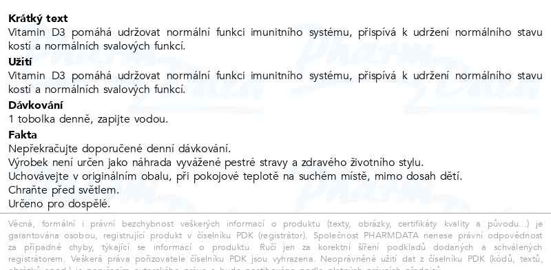 Příbalový leták - Detritin Forte Vitamin D3 4000 IU 60 měk.tobolek