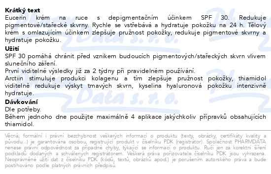 Příbalový leták - Eucerin Anti-Age péče o pokožku Vánoce 2024