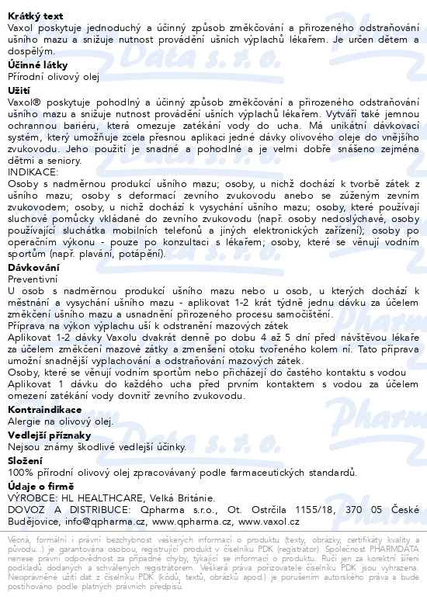 Příbalový leták - VAXOL ušní spray 10ml
