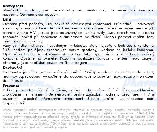 Příbalový leták - Prezervativ DUREX Extra Safe 12ks