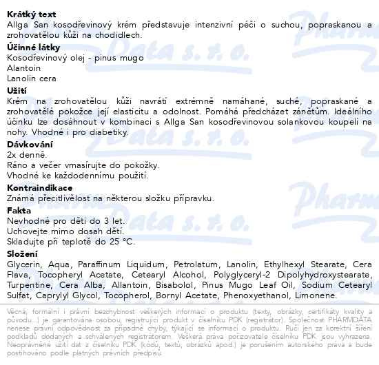 Příbalový leták - Allga San Repair Creme 90ml