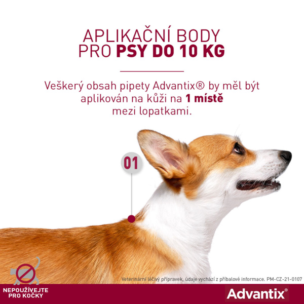 ADVANTIX aplikacni body pro psy do 10 kg