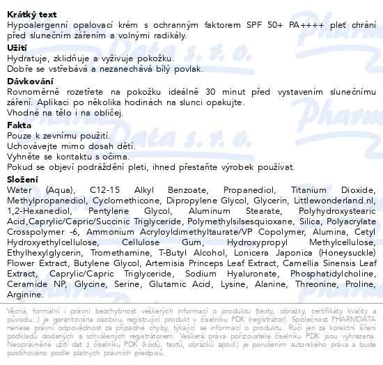 Příbalový leták - Pyunkang Yul opalovací krém SPF50+ 75ml