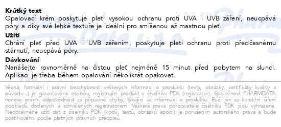 Příbalový leták - Dermedic Sunbrella SPF 50+ Krém na opalování 50g pro mastnou a smíšenou pleť
