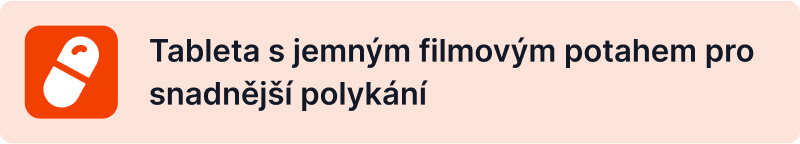 Tableta s jemným filmovým potahem