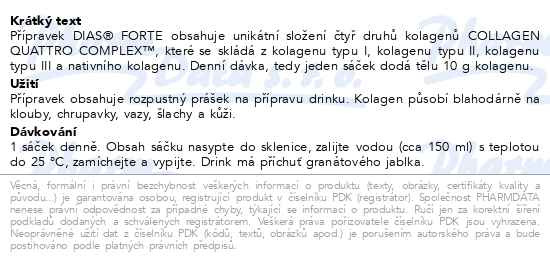 Příbalový leták - DIAS FORTE sáčky 30x11.3g