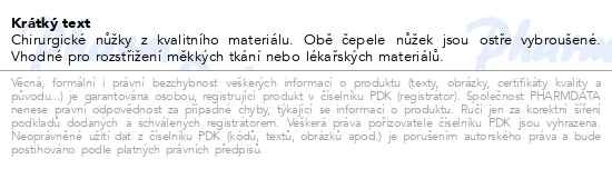 Příbalový leták - Nůžky chir.hrotnaté 130mm