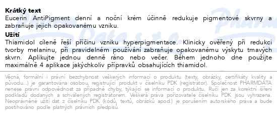 Příbalový leták - Eucerin AntiPigment den+noc krém 2x50ml 2025