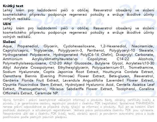 Příbalový leták - Dr.Althea 345 regenerační pleťový krém 50ml