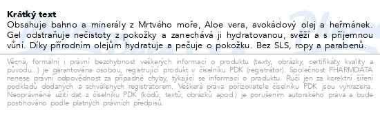 Příbalový leták - KESEM Bahenní sprchový gel z Mrtvého moře 500 ml