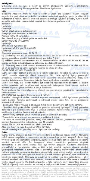 Příbalový leták - BIODERMA Atoderm krém na ruce&nehty 50ml